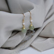 Hetian Jade Pearl Earrings Amber NG