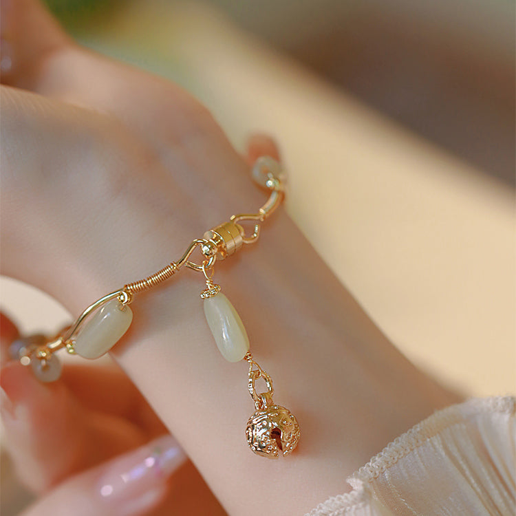 Floating life for Qing song - -Hetian Jade Bracelets Amber NG