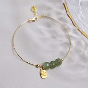 Hetian jade lucky Fu bracelet Amber NG