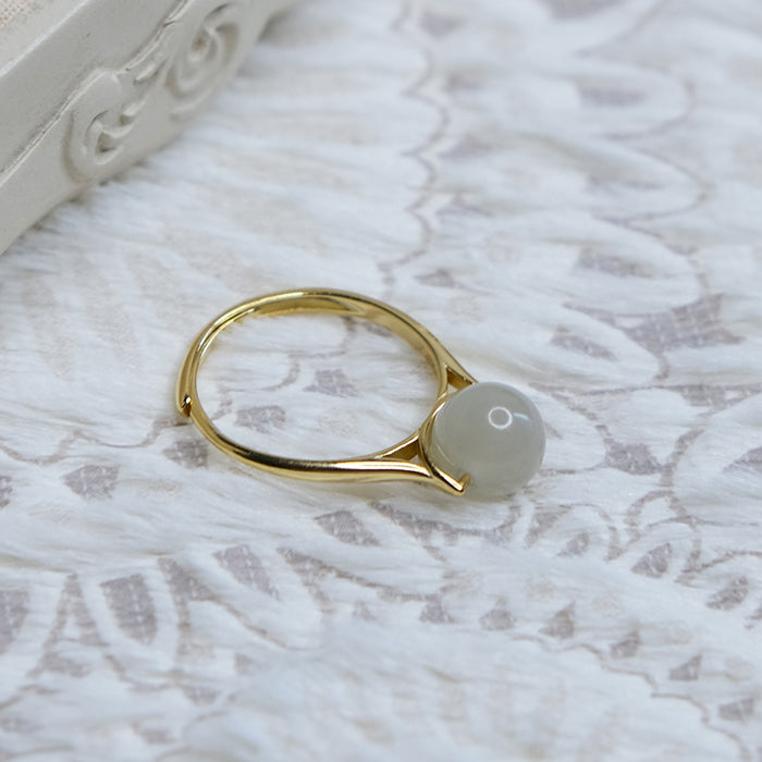 Hetian Jade Ring Amber NG