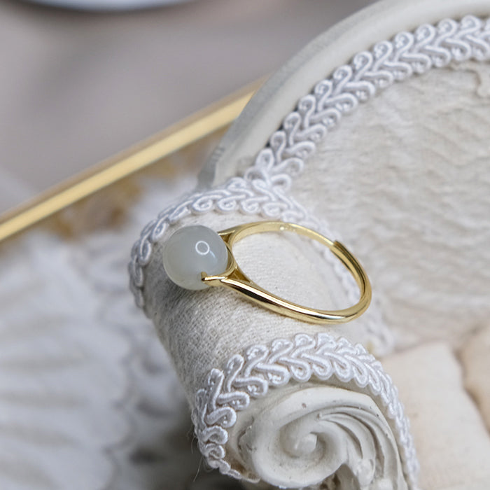 Hetian Jade Ring Amber NG