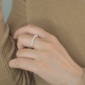 14K GF Hand Made Pearls Rings Amber NG