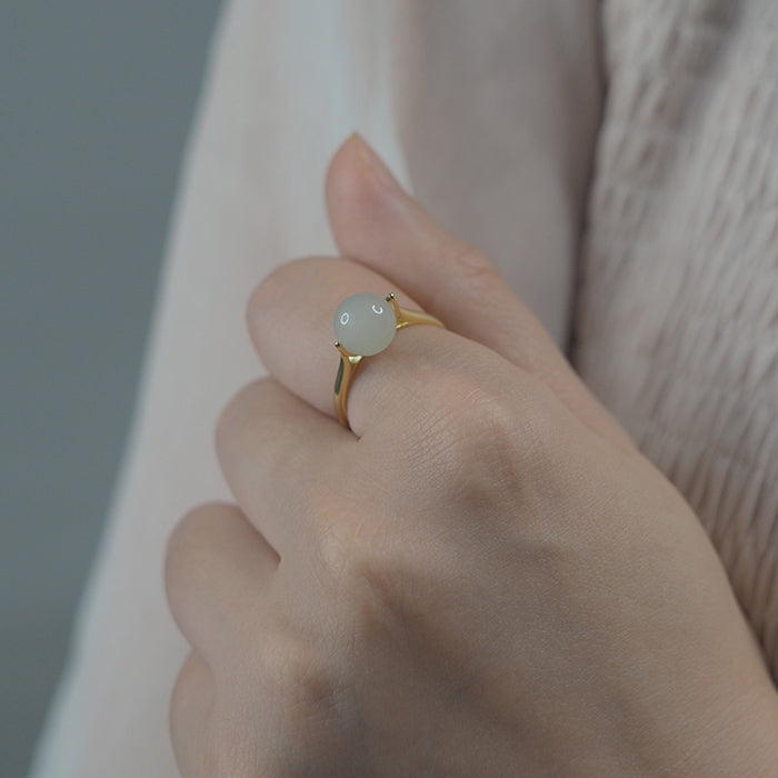 Hetian Jade Ring Amber NG