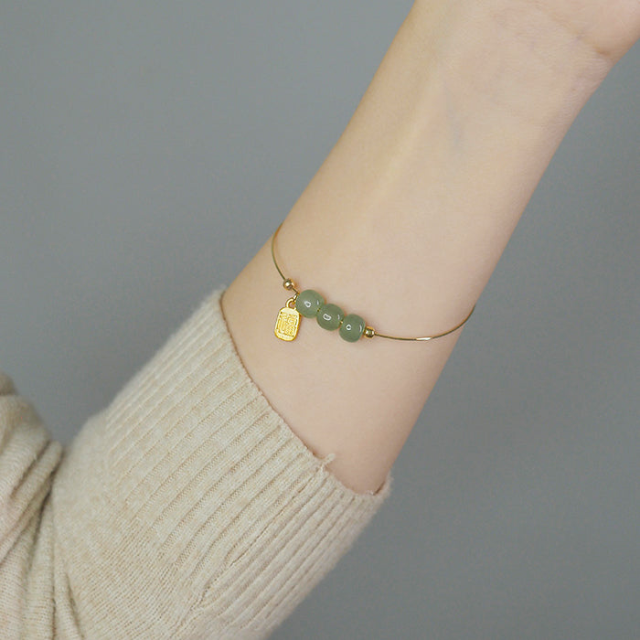 Hetian jade lucky Fu bracelet Amber NG