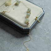 14K GF Hetian Jade Gold Bead Bracelet Amber NG