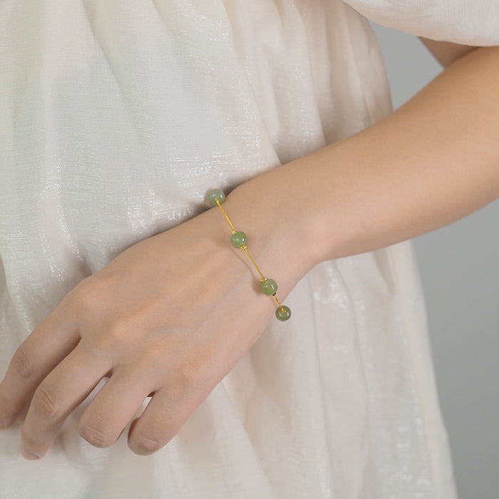 Six Hetian Jade Bracelets Amber NG